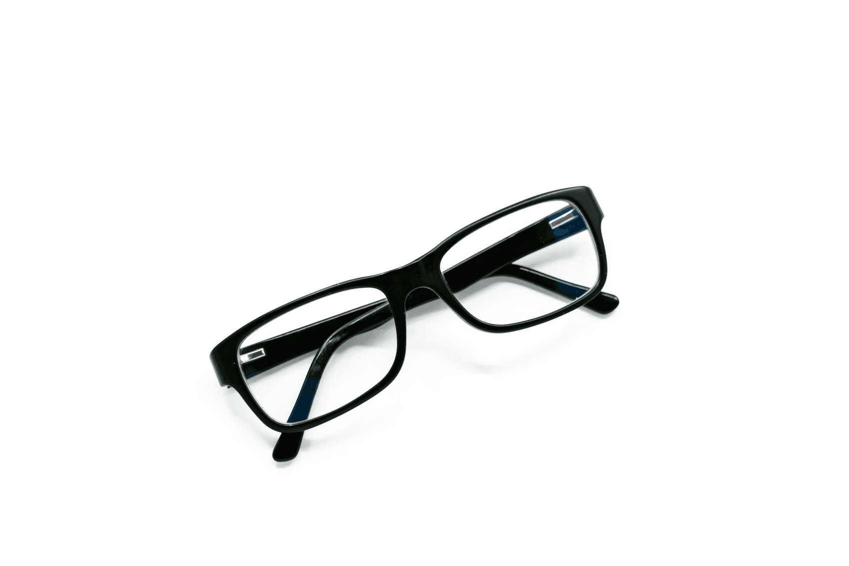 Smart glasses, folded, seen from above